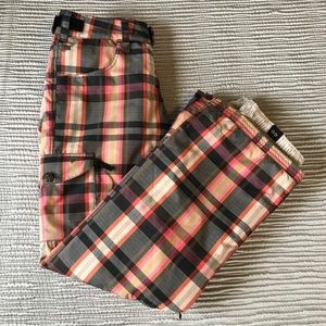 Roxy Plaid Ski/Snow Pants